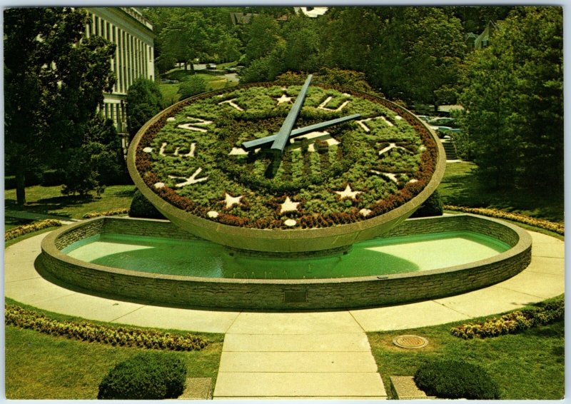 c1980s Lexington, KY Floral Clock Garden Display 4x6 PC Capitol Grounds M52
