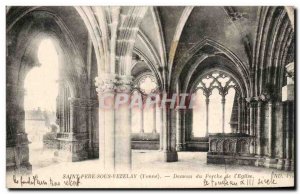 Old Postcard Saint Pere below Vezelay Below the porch of & # 39eglise