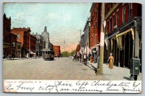 Main Street  Concord   New Hampshire  Postcard  1906