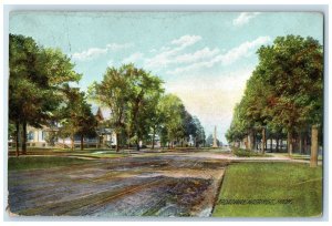 1906 Broadway Country Road And Trees Scene Hastings Michigan MI Posted Postcard