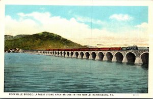 Pennsylvania Harrisburg The Rockville Bridge Longest Stone Arch Bridge In The...