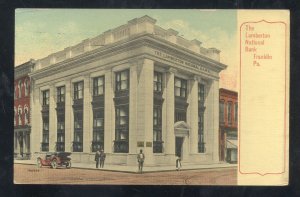 FRANKLIN PENNSYLVANIA THE LAMBERTON NATIONAL BANK PA. VINTAGE POSTCARD