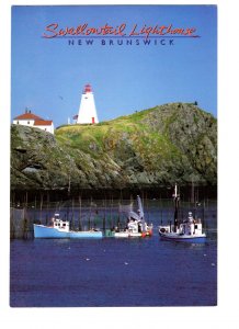 Swallowtail Lighthouse, Fishing Boats, New Brunswick, Approximately 5 X 7 inches