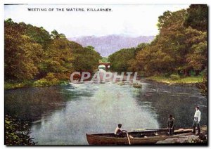 Old Postcard Meeting of the Waters Killarney Boat