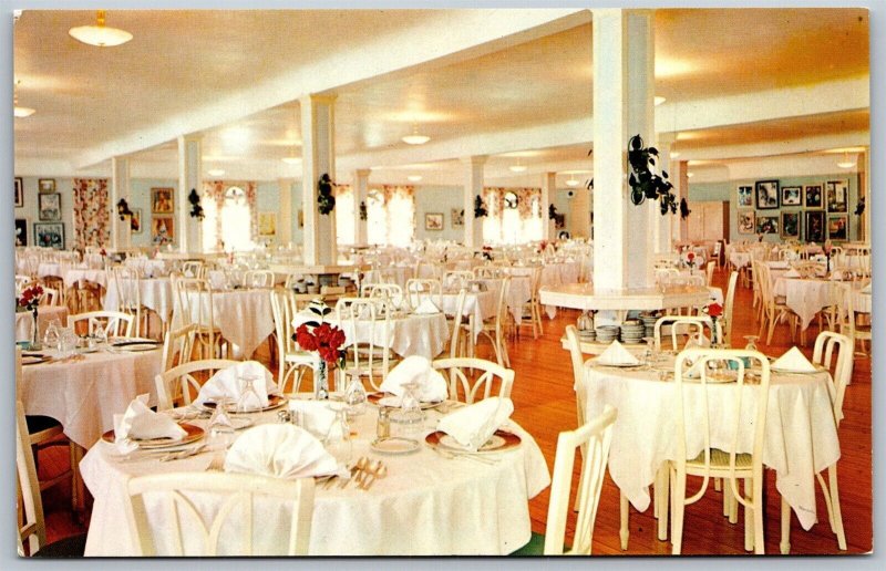 Vtg Spring Lake Beach New Jersey NJ Warren Hotel Restaurant Dining Room Postcard