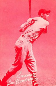 Lou Boudreau Baseball Player View Postcard Backing 