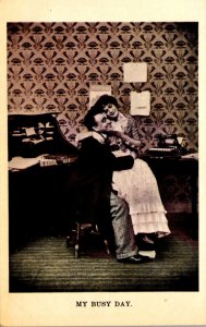 Humour Romantic Couple My Busy Day