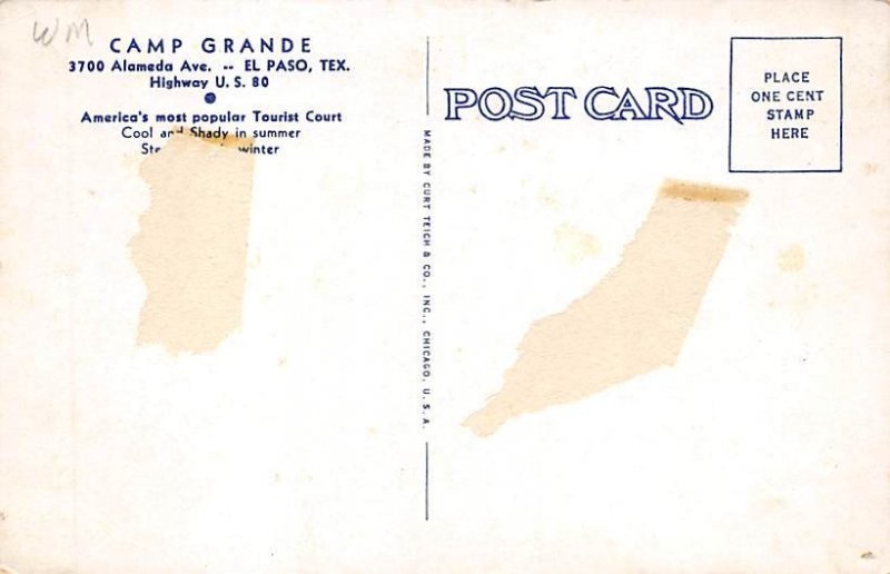 Camp Grande Postcard