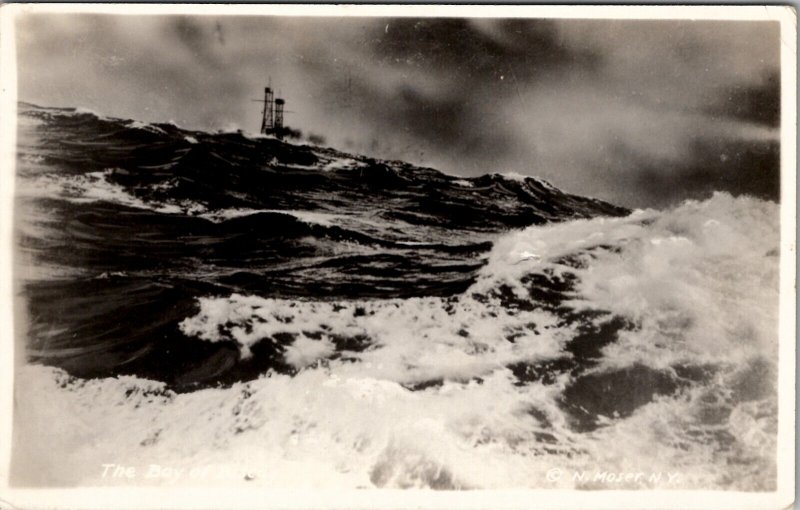 Canada Bay of Biscay Nautical Real Photo by N. Moser NY Postcard Z23