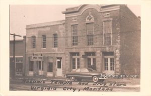 Masonic Temple and Drug Store in Virginia City, Montana