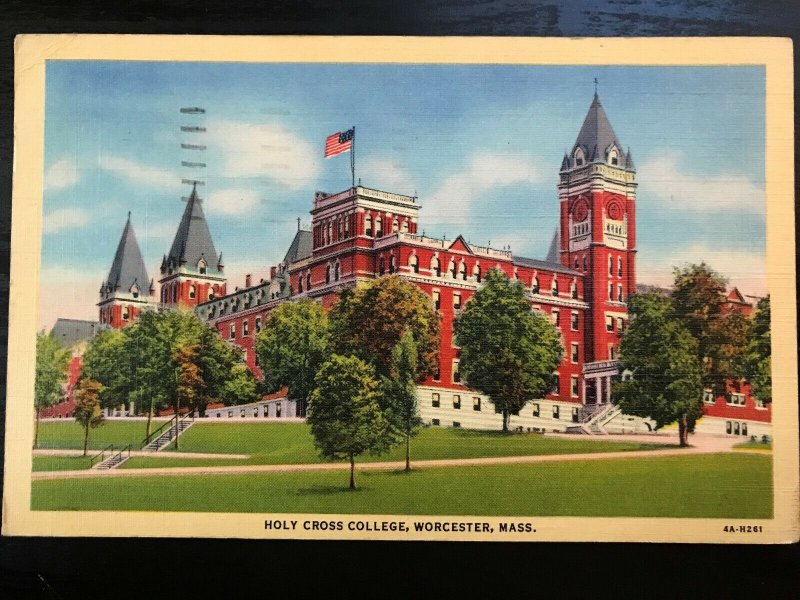 Vintage Postcard 1944 Holy Cross College Worcester Massachhusetts ...