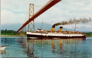 Princess Marguerite Ship Boat Vancouver BC Lions Gate Bridge Unused Postcard E82