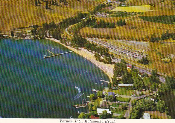 Canada Aerial View Kalamalka Beach Vernon British Columbia