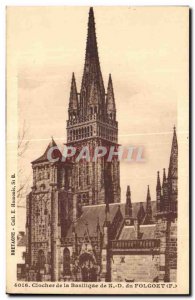 Old Postcard Clochev the Basilica of N D Folgoet