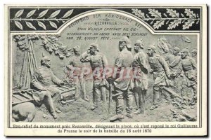 Old Postcard Bas Relief Rezonville near monument designating the place where ...