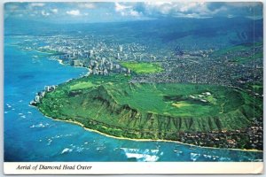 Postcard - Aerial of Diamond Head Crater - Honolulu, Hawaii