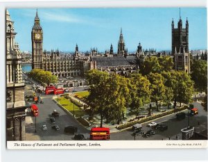 Postcard The Houses of Parliament and Parliament Square London England