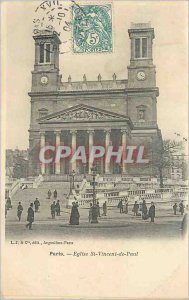 Old Postcard Paris Church St Vincent de Paul