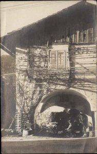 Blacksmith Smithy Shoeing Horse Brixen Italy c1910 Real Photo Postcard