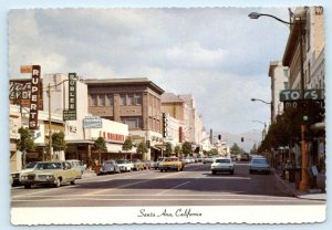 SANTA ANA, California CA ~ FOURTH STREET Scene ca 1970s ~ 4x6 Postcard