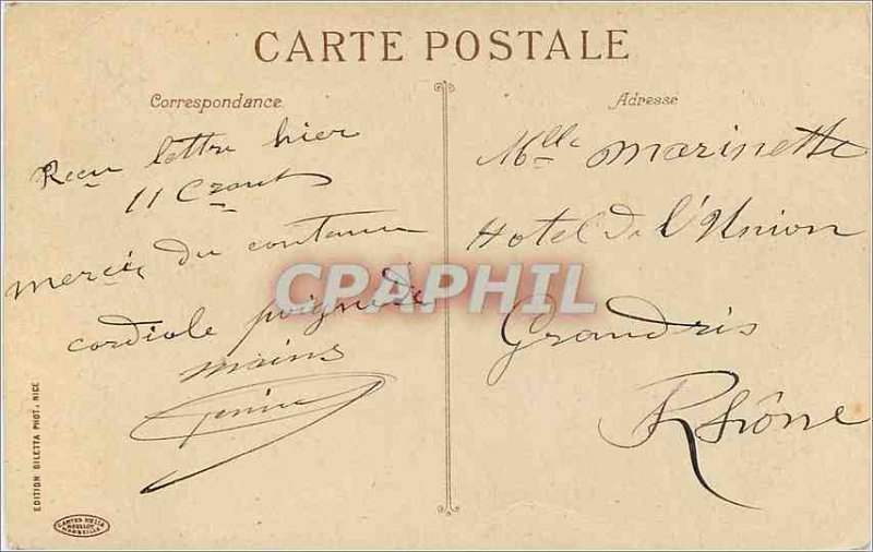 Old Postcard Monte Carlo Casino