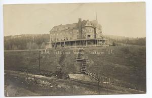 Ludlow VT Odd Fellows Home Dirt Road Stairs RPPC Real Photo Postcard