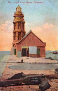 Lighthouse Manila Philippines 1910c postcard