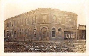 State Bank Block Real Photo Postville, Iowa