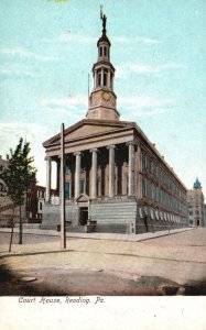 Court House Historical Building Landmark Reading Pennsylvania PA Postcard