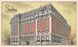 Cincinnati Ohio 1940-50s Postcard Hotel Sinton