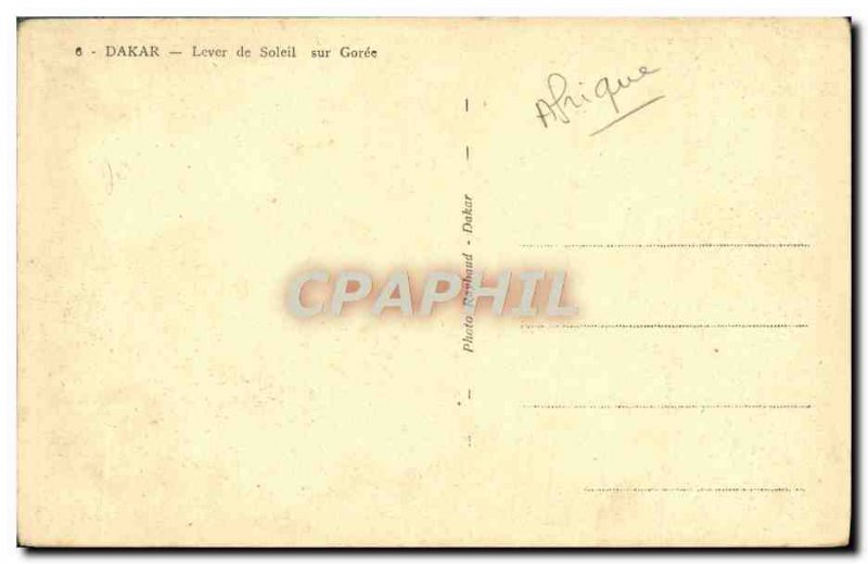 Old Postcard Dakar Sunrise on Goree Senegal