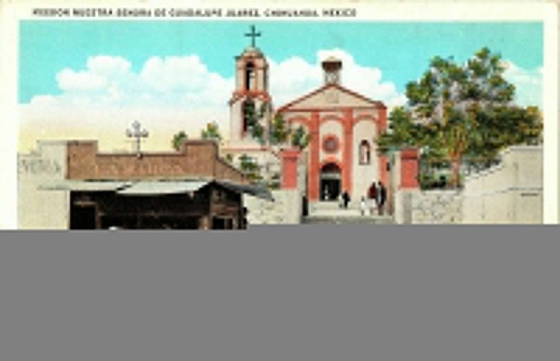 Mission Nuestra Senora Guadalupe Juarez Chihuahua Mexico WB Postcard Tichnor VTG 