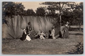 RPPC Colonial Play or Theatre in the Park Indian Maiden Costume Postcard J25