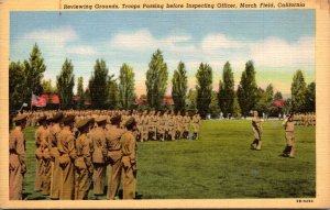 California Riverside County March Field Reviewing Grounds Troops Passing In F...