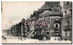 Old Postcard Mers les Bains Villas and Promenade