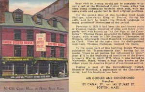 Massachusetts Boston Ye Olde Oyster House 41 Union Street