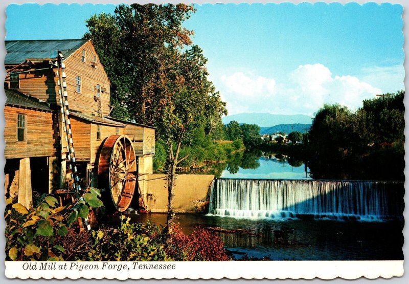 The Old Mill Pigeon Forge Tennessee TN Hand Hewn Pines Hemlock Oak Postcard