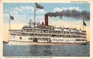 Put In Bay River Steamship Ferry Boat Ship 