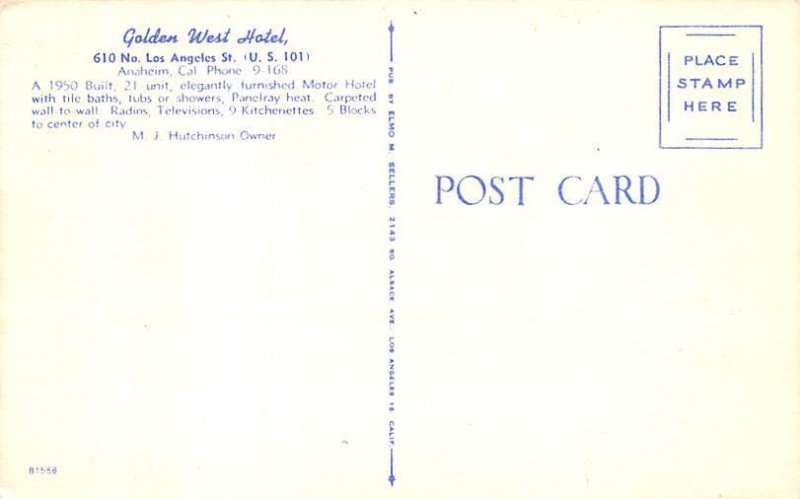 Golden West Hotel Anaheim CA