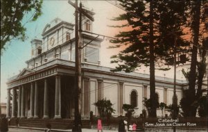 San Jose Costa Rica Catedral Cathedral Tinted Real Photo Vintage Postcard