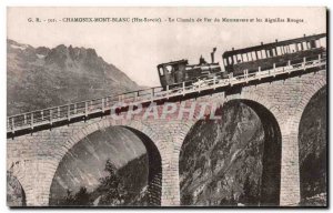 Chamonix - Mont Blanc - The Railway Montenvers and Red Needles - Old Postcard