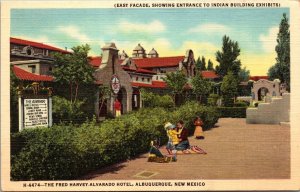 The Fred Harvey-Alvarado Hotel Albuquerque NM Postcard PC121