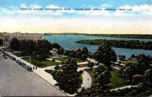 Tennessee Memphis Looking Across Confederate Park Toward Post Office