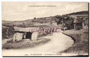 Postcard Old Megalith Dolmen and Pacaude St Nectaire