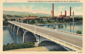 USA Juniata River Bridge And Viscose Company Silk Mills Lewistown 05.18