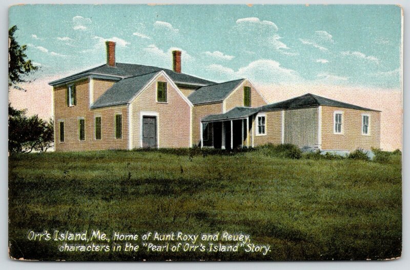 Orr's Island Maine~Aunt Roxy Home~Harriet Beecher Stowe~Pearl Orr's Island~1910 