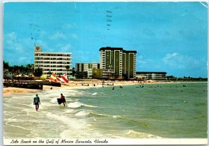 Postcard - Lido Beach on the Gulf of Mexico, Sarasota, Florida, USA