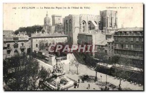 Old Postcard Avignon Popes' Palace seen from the town hall