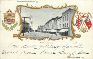 1905 Waterloo Ontario Canada Street Scene Postcard 24-9913