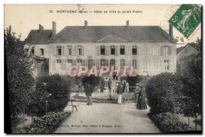 Postcard Old Mortagne Hotel De Ville And Public Garden
